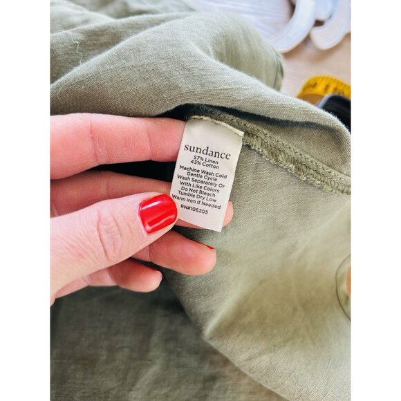 Sundance Linen Cotton Tiered Frilly Skirt Lagenlook Artsy - Picture 3 of 10